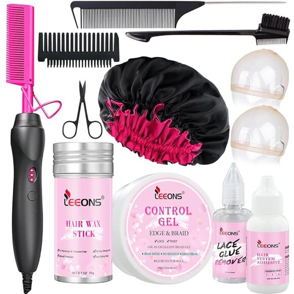 Pressing Comb with Lace Glue Hair Wax Stick Edge Control Set main image 7